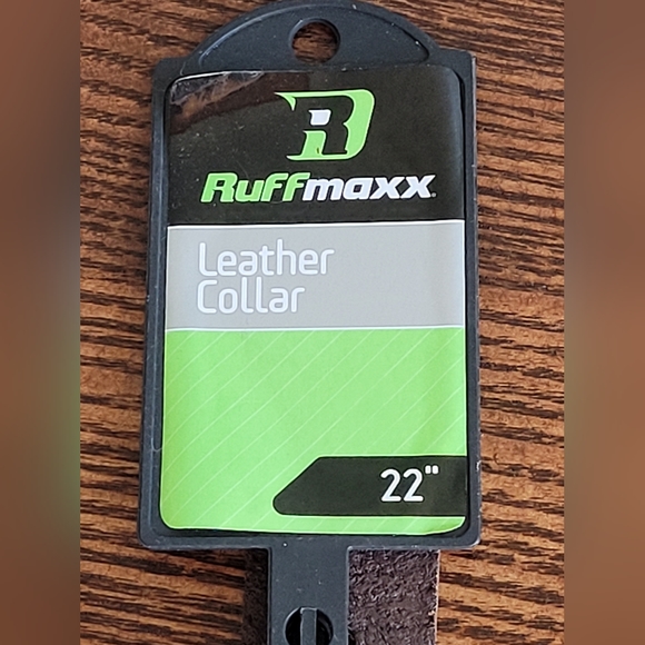 2 /$15. New Brown Leather Dog Collar Ruffmaxx Size 22" NWT - Picture 3 of 7